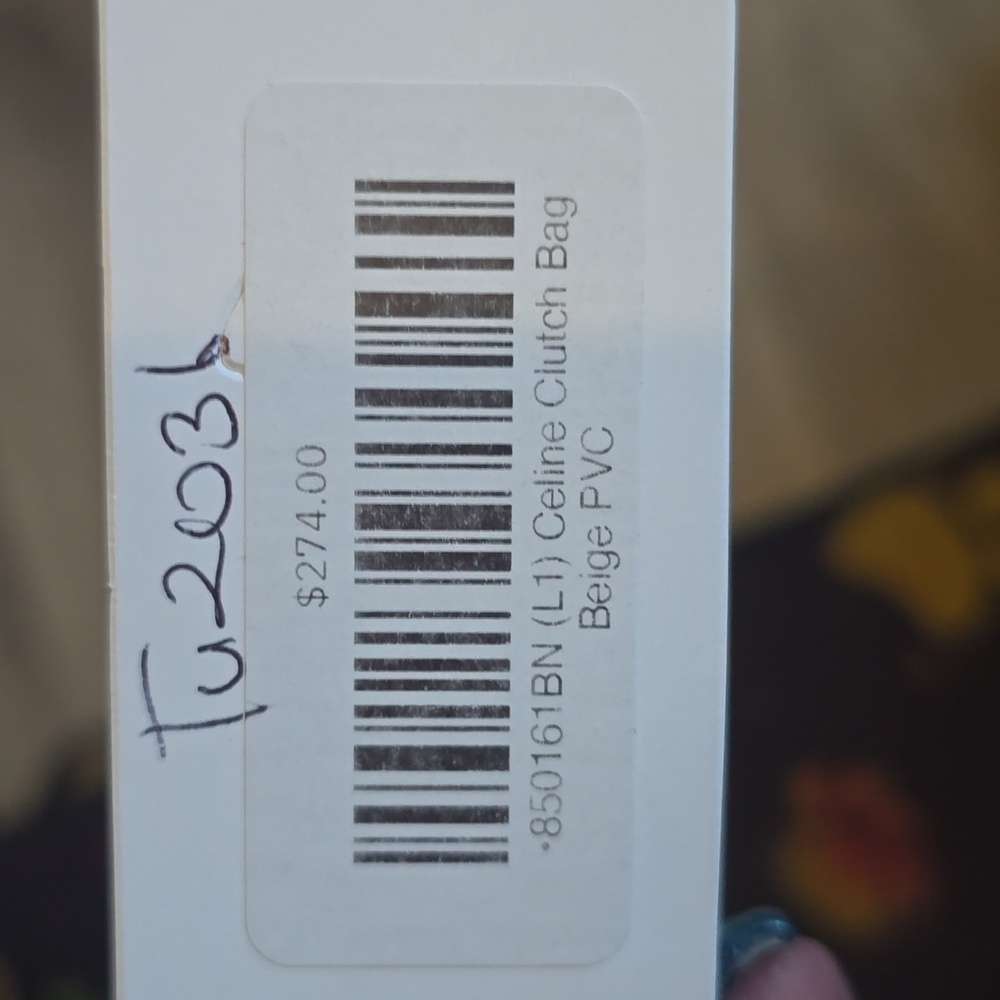 Celine Brown and Tan Clutch Bag with Leather Trim *FINAL PRICE* - Picture 13 of 13